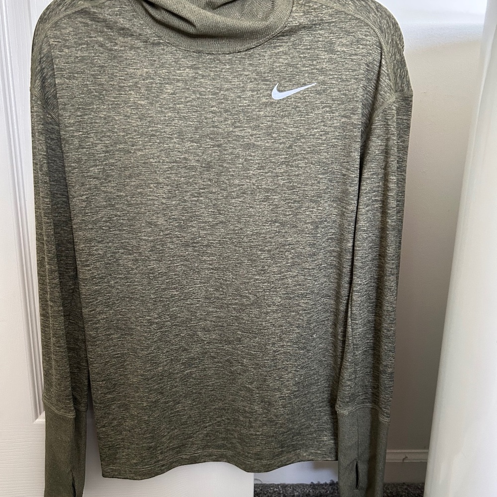 Nike dri-fit long sleeve tee with hood size S